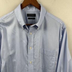 Ralph Lauren Dress shirt Mens 16 1/2 - 34/35 Blue Cotton Regular Stretch LS